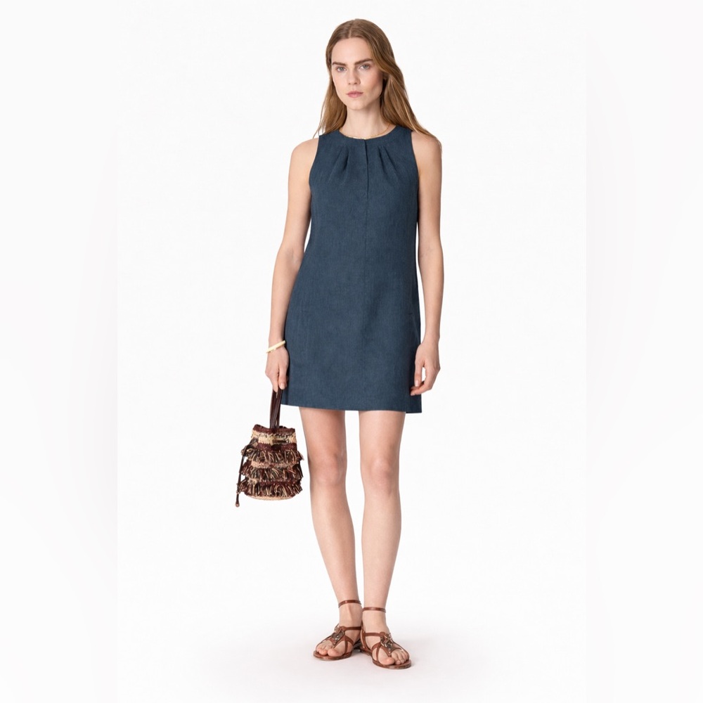 VANESSA BRUNO - A-Line Sleeveless Dress with Pockets